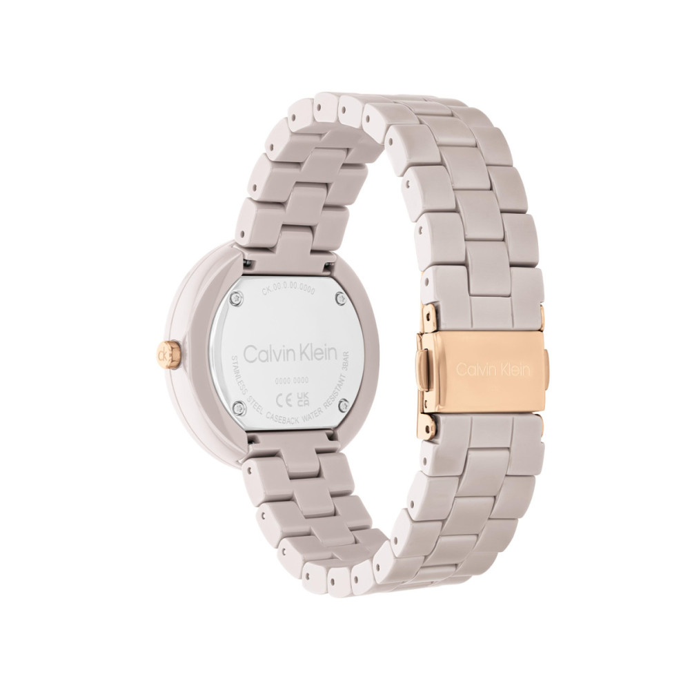 calvin-klein-pure-ck25100073-dameshorloge-beige-keramiek-rond-schakelband-rose-accenten-o-34-mm