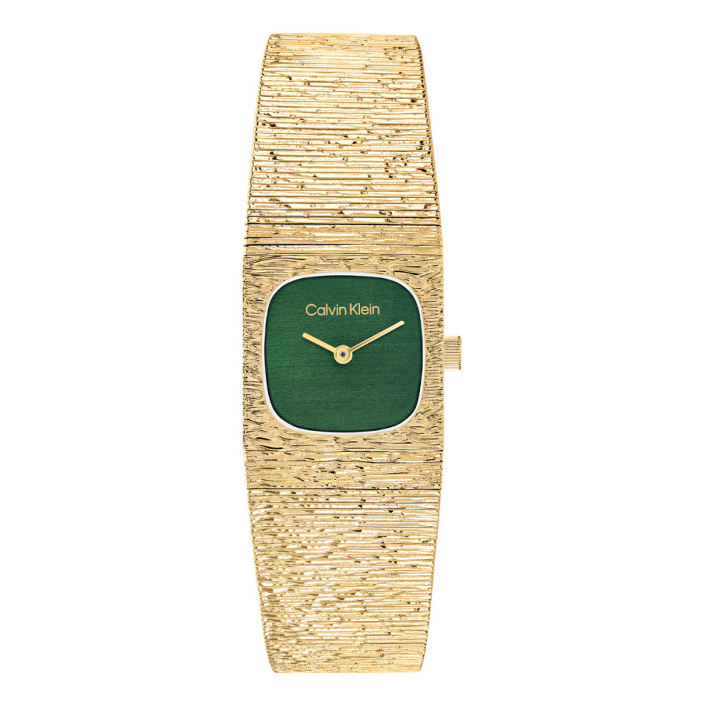 calvin-klein-sophistic-square-ck25100228-geribbeld-dameshorloge-gold-plated-vierkant-groen-20-mm
