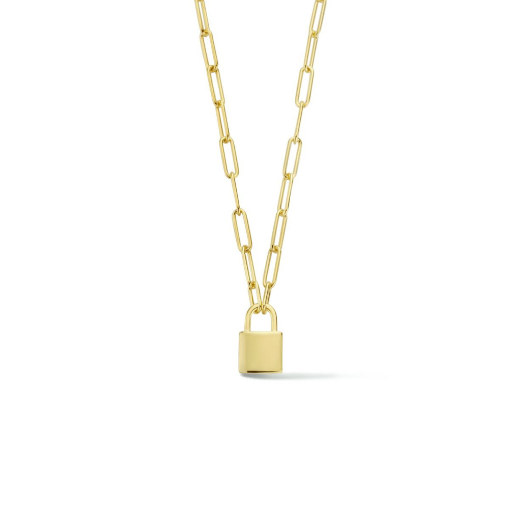 slotje-ketting-met-hanger-gold-plated-lengte-40-cm