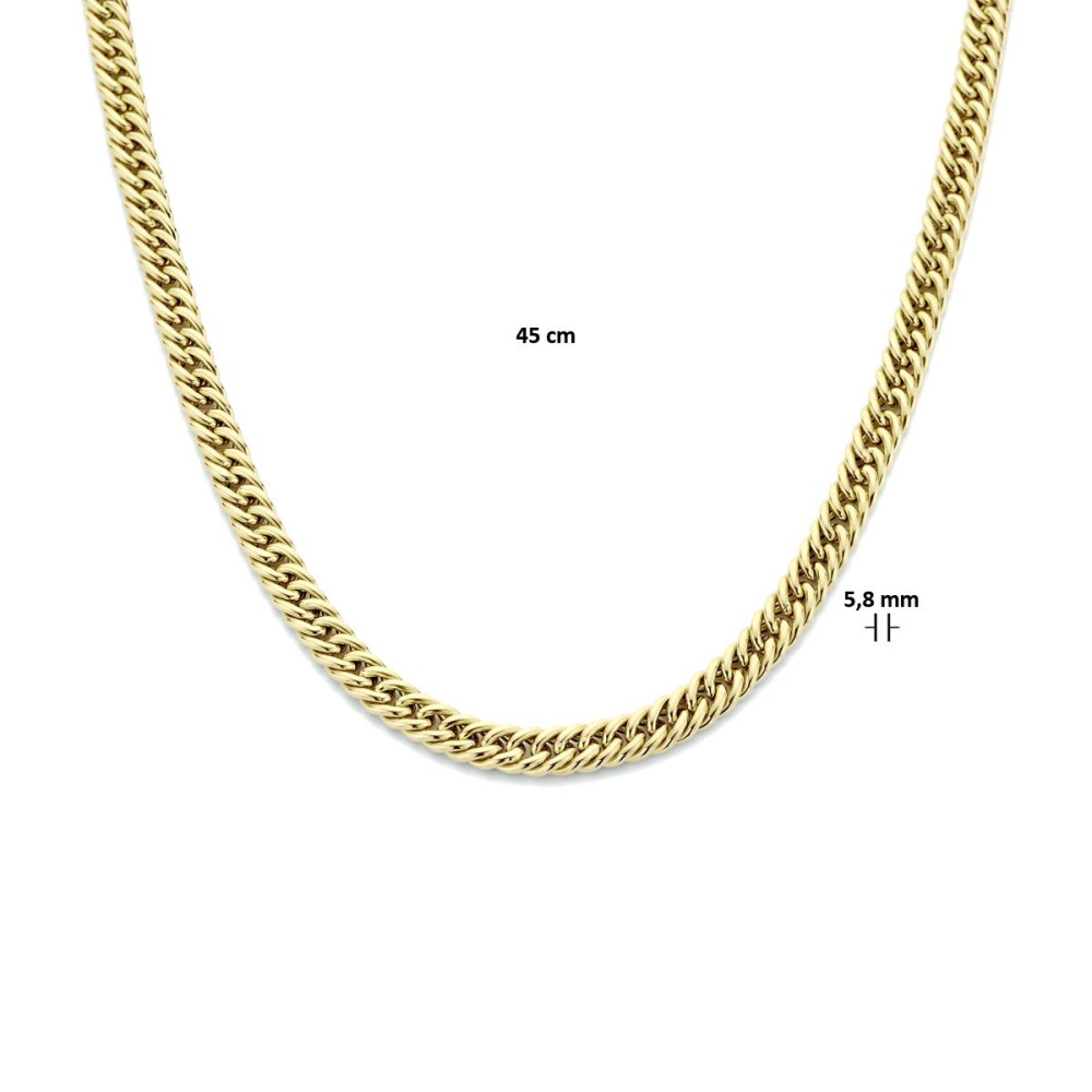 gourmet-5-8-mm-schakelcollier-goud-zonder-hanger-lengte-45-cm