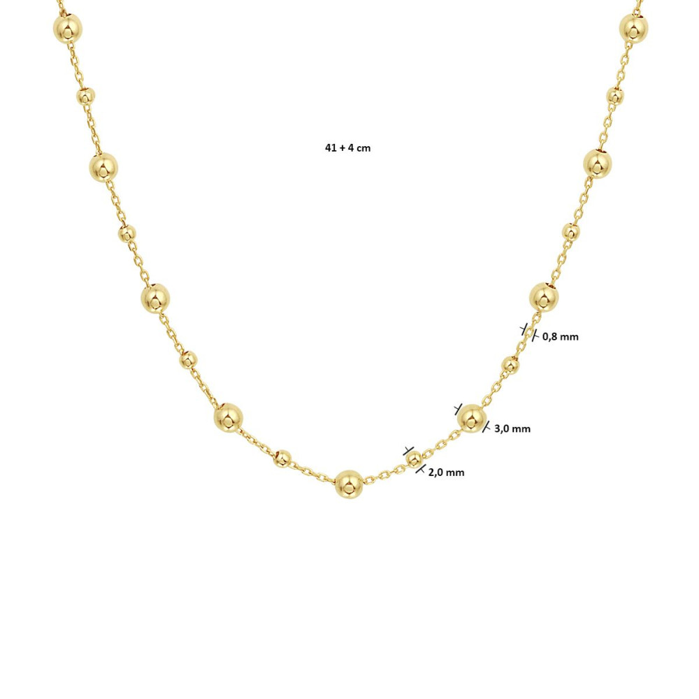 gouden-bolletjescollier-schakelcollier-0-8-mm-lengte-verstelbaar-41-45-cm