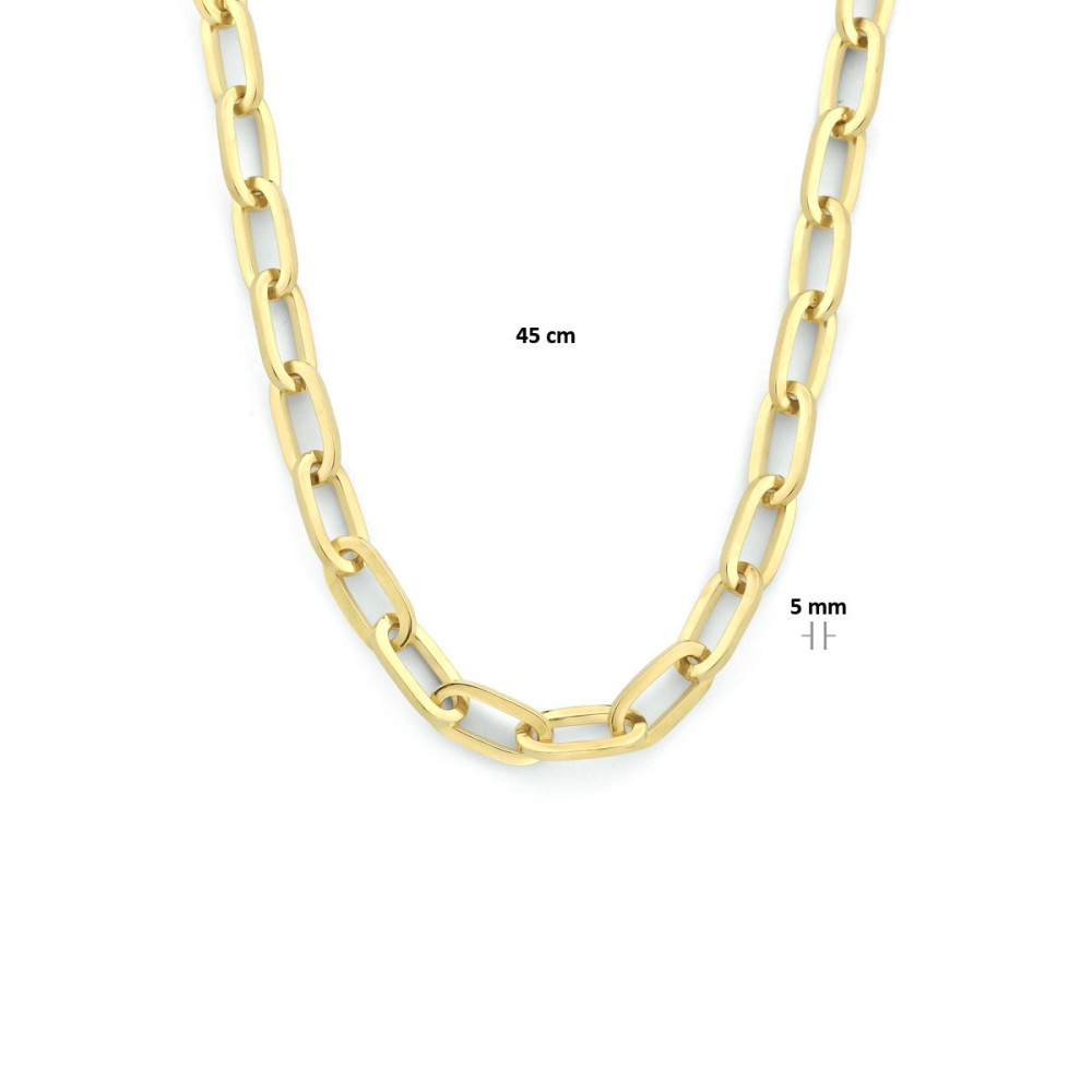 paperclip-5-mm-schakelcollier-goud-huiscollectie-lengte-45-cm