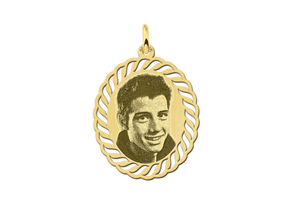 names4ever-14-karaat-gouden-ovale-foto-hanger-met-patroon-27-mm-x-23-mm