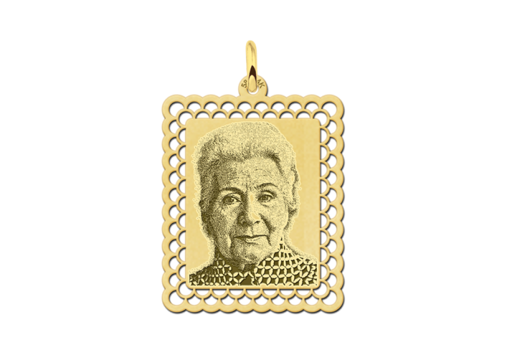 names4ever-gouden-rechthoekige-foto-hanger-met-sierrand-27-mm-x-23-mm