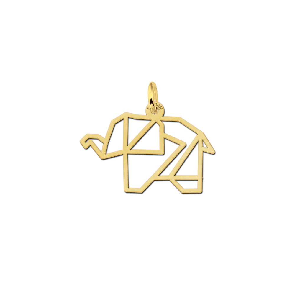 gouden-geometrische-olifant-hanger