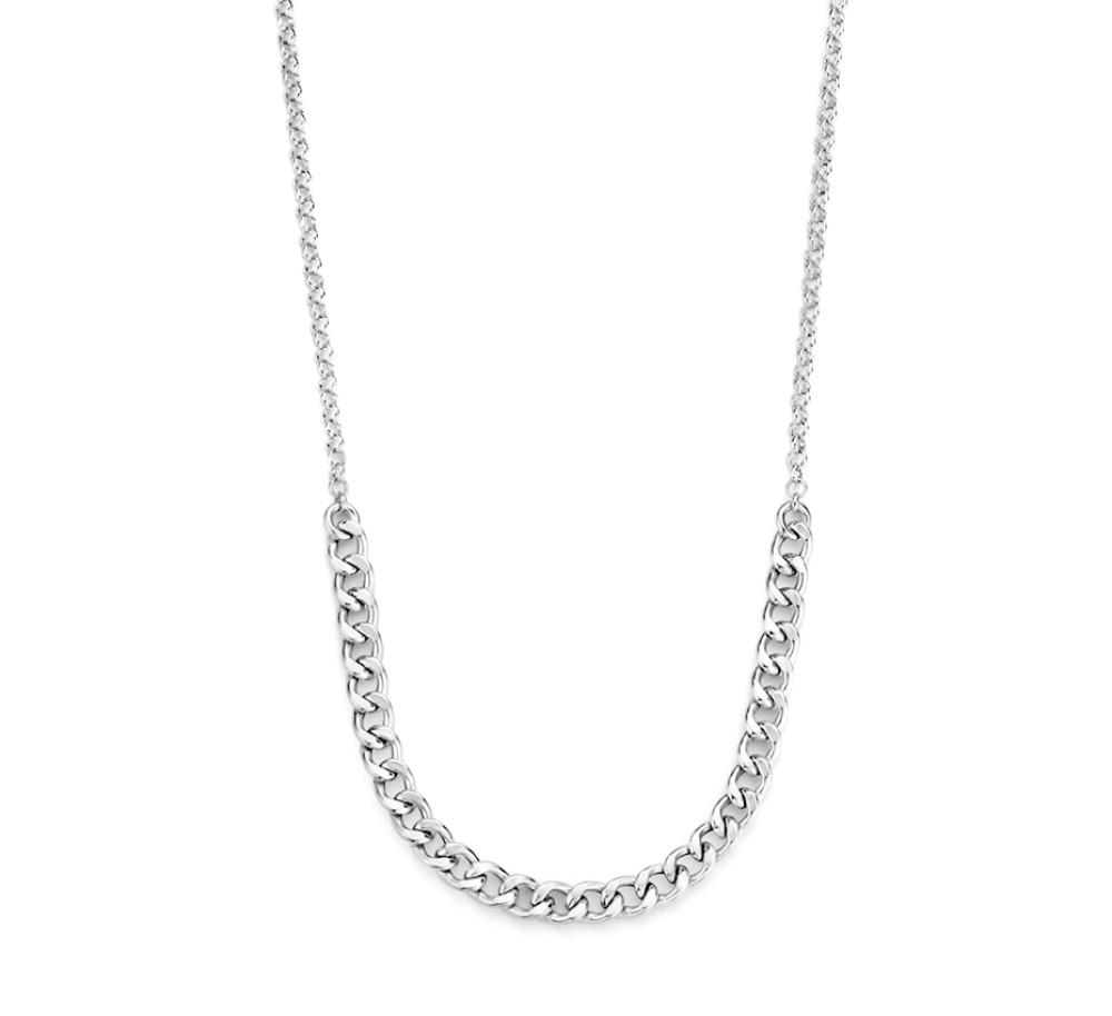 gourmet-4-mm-schakelcollier-zilver-gerhodineerd-zonder-hanger-lengte-verstelbaar-41-45-cm