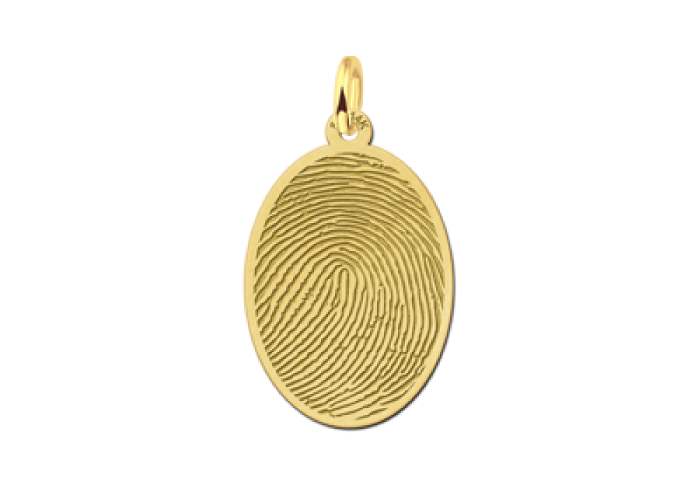 names4ever-14-karaat-gouden-ovale-hanger-met-vingerafdruk-16-mm-x-24-5-mm