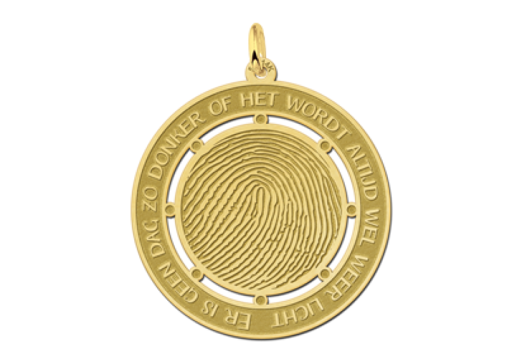 names4ever-14-karaat-gouden-ronde-hanger-met-vingerafdruk-en-tekst-diameter-30-mm