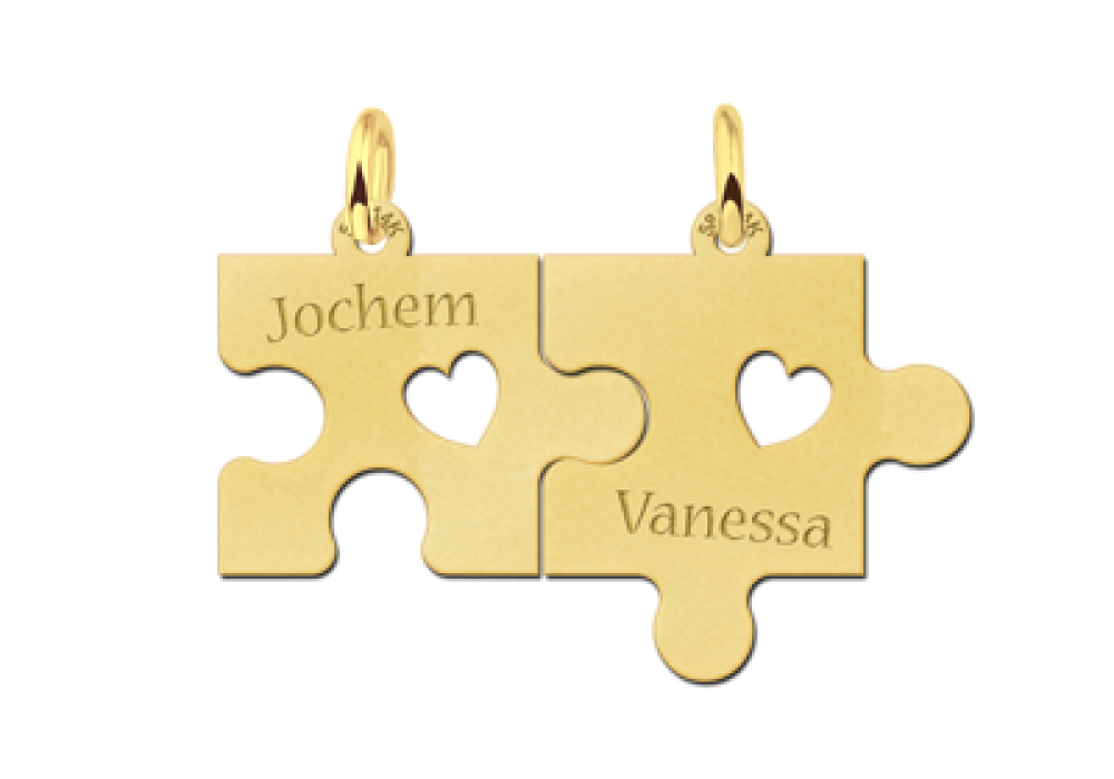 names4ever-gbrh11-gouden-hanger-met-puzzelstukjes-en-hartjes-14-karaat