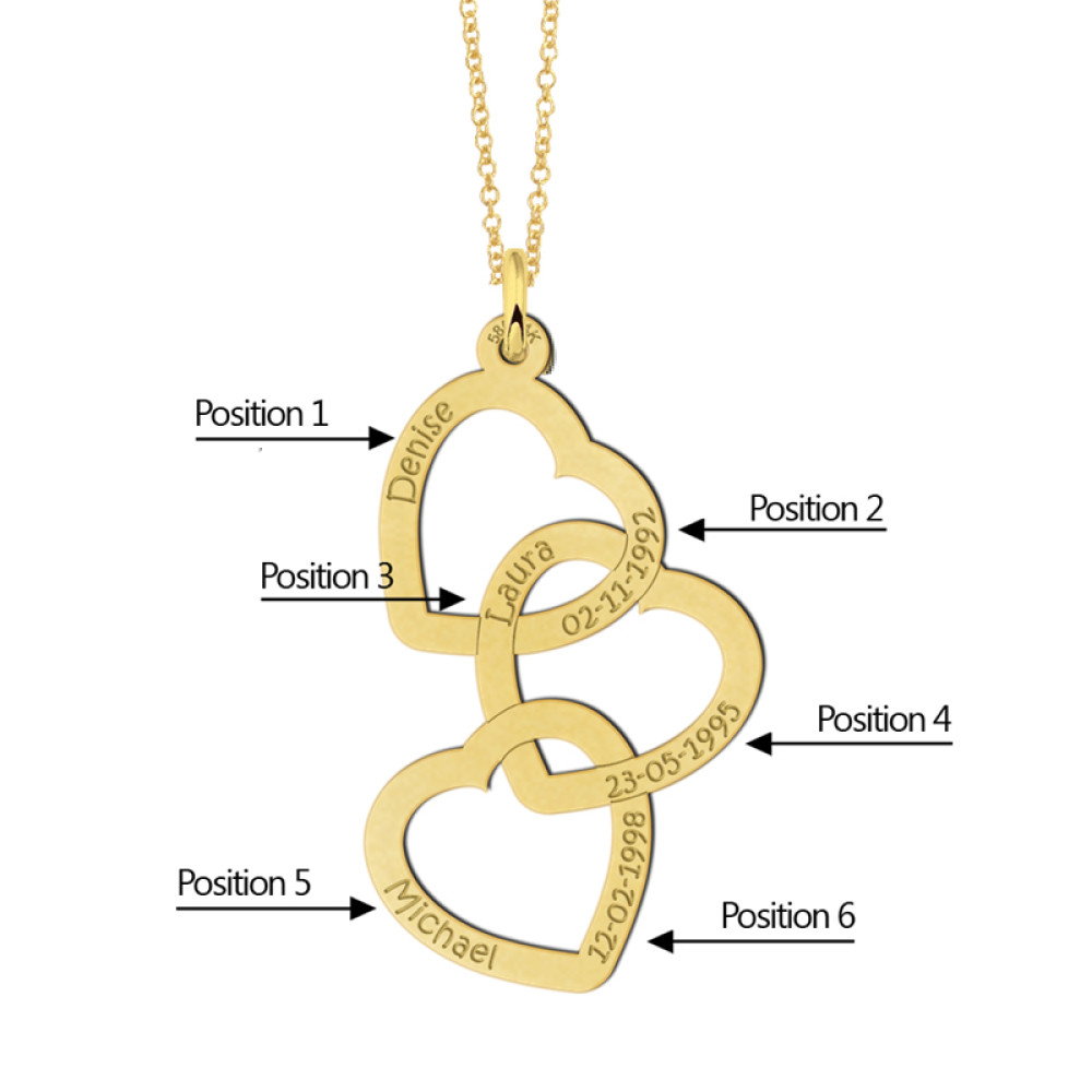 names4ever-gfh08-gouden-hartjes-ketting-graveerbaar-lengte-verstelbaar-45-50-cm