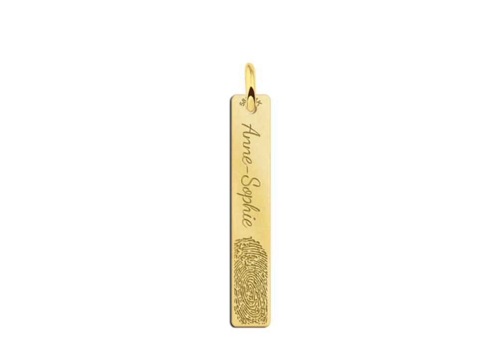 names4ever-gouden-bar-hanger-met-vingerafdruk-en-naam-hoogte-32-mm