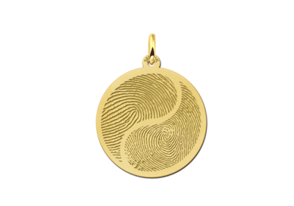 names4ever-gouden-hanger-met-vingerafdrukken-in-yin-yang-ontwerp-diameter-22-mm