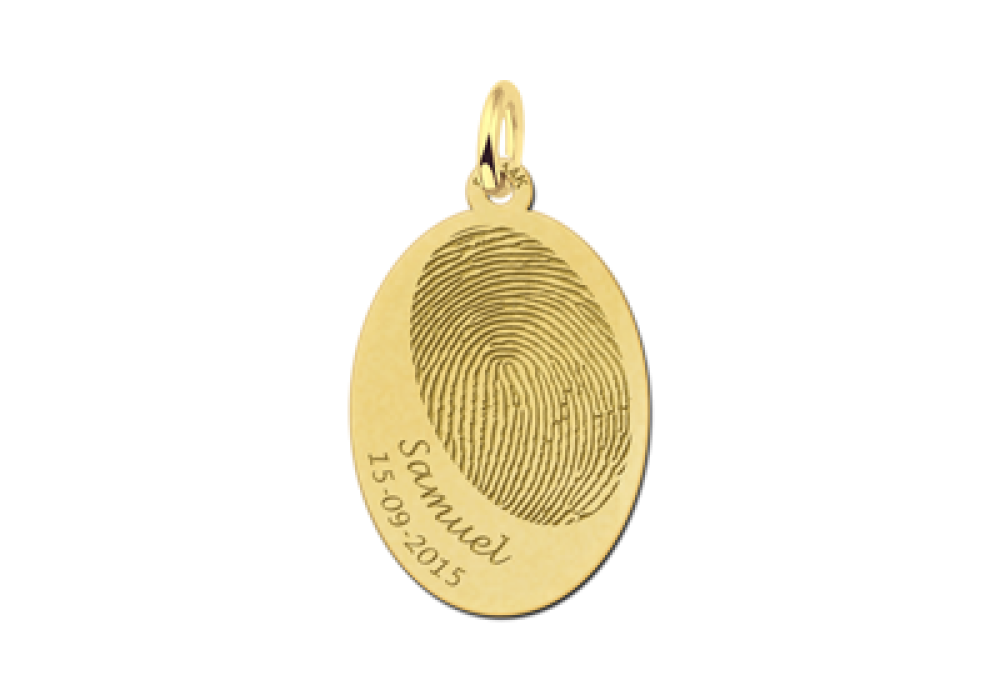 names4ever-gouden-ovale-hanger-met-vingerafdruk-naam-en-datum-hoogte-24-5-mm