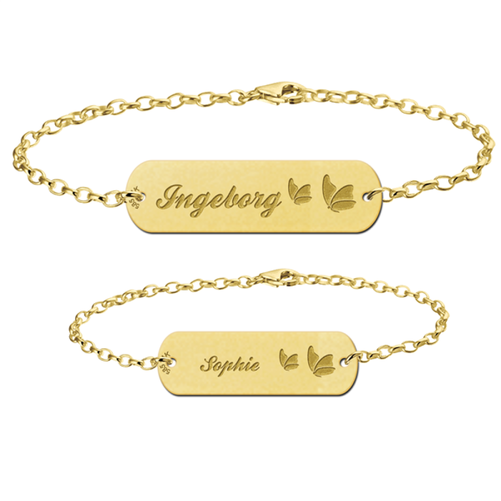 names4ever-mj016205-14-karaat-gouden-graveerbare-schakelarmband-met-vlinderontwerp