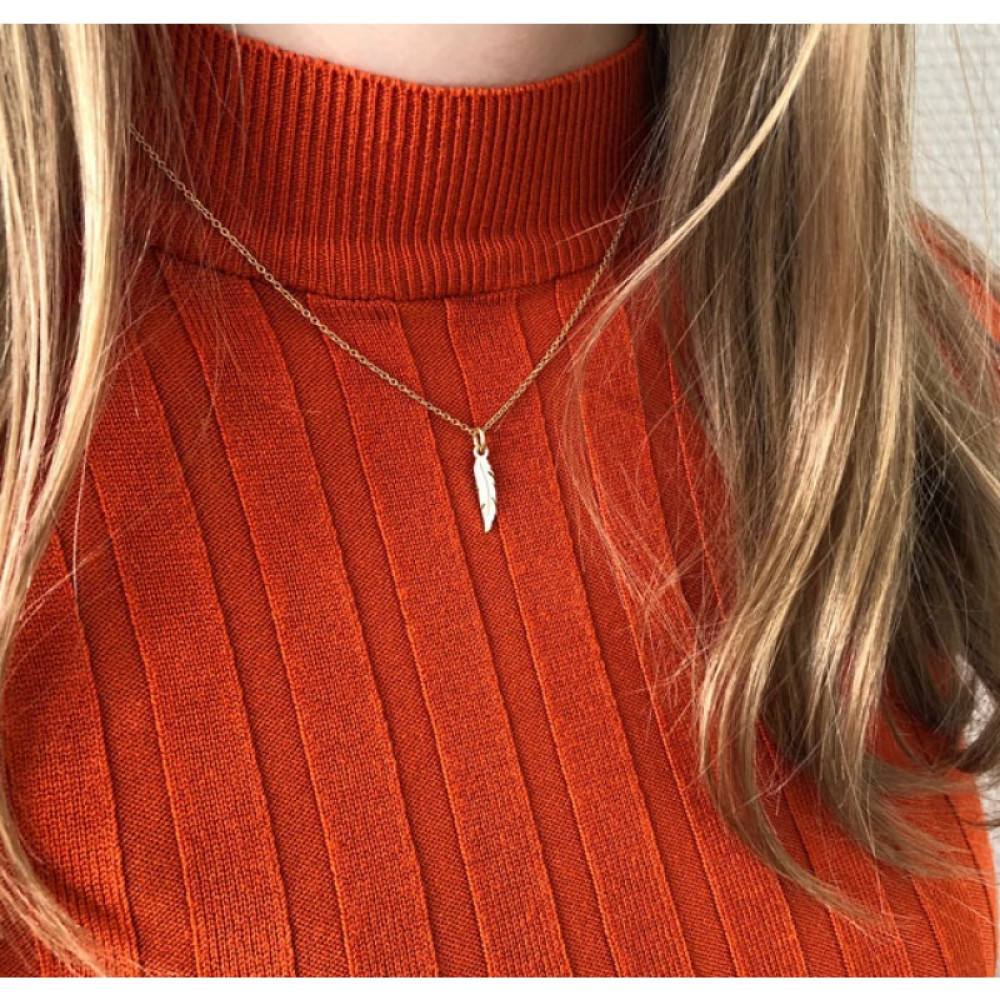 veer-ketting-met-hanger-goud-lengte-verstelbaar-45-50-cm