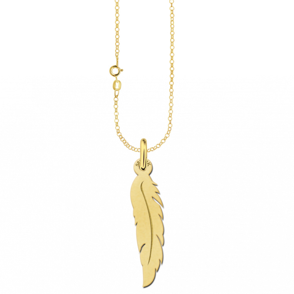 veer-ketting-met-hanger-goud-lengte-verstelbaar-45-50-cm