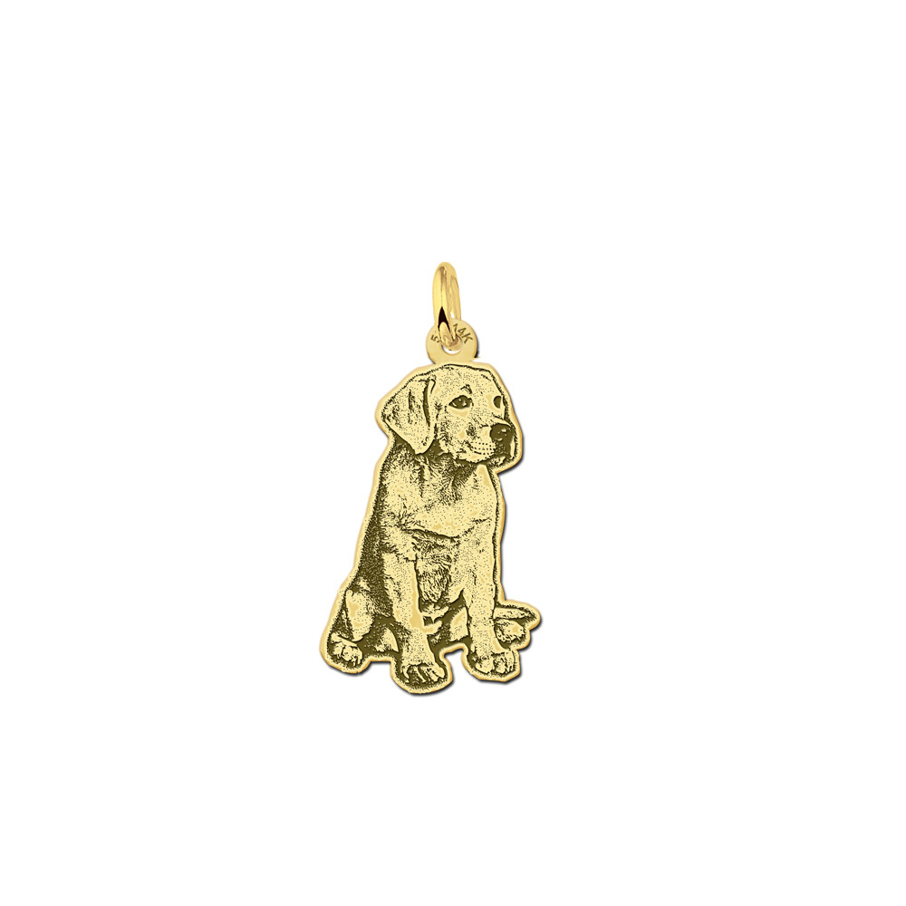 gouden-names4ever-hanger-zittende-hond-hoogte-23-5-mm