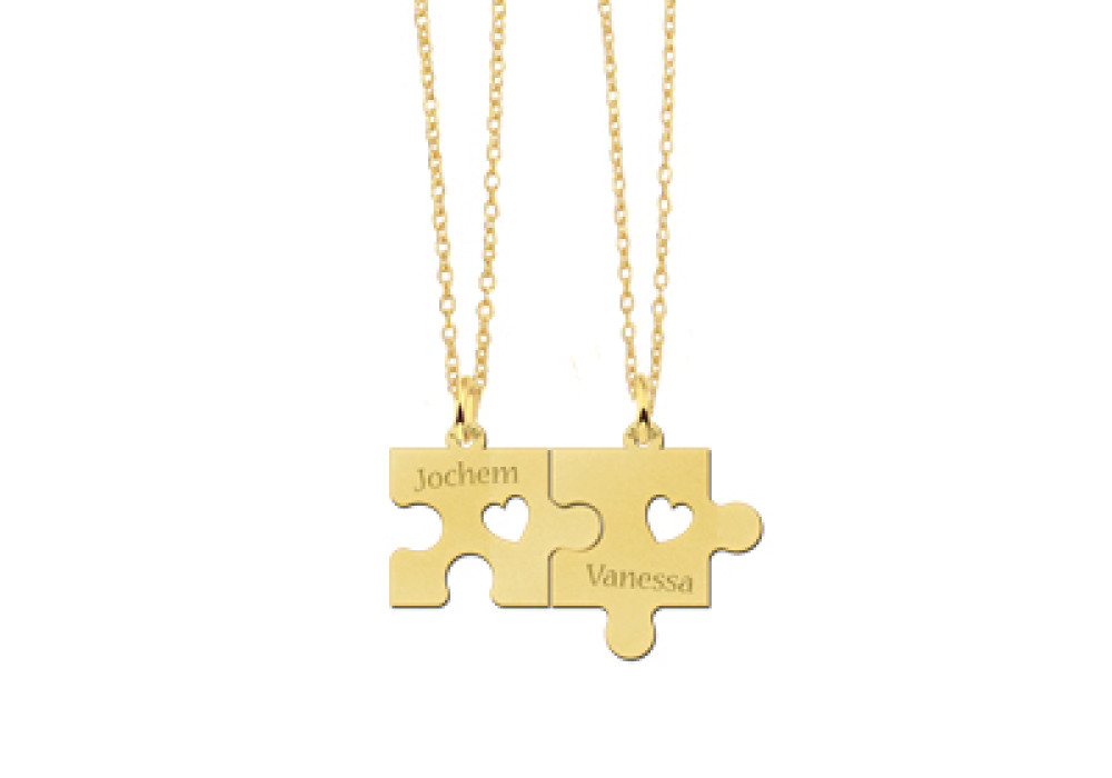 names4ever-gbrh11-gouden-hanger-met-puzzelstukjes-en-hartjes-14-karaat
