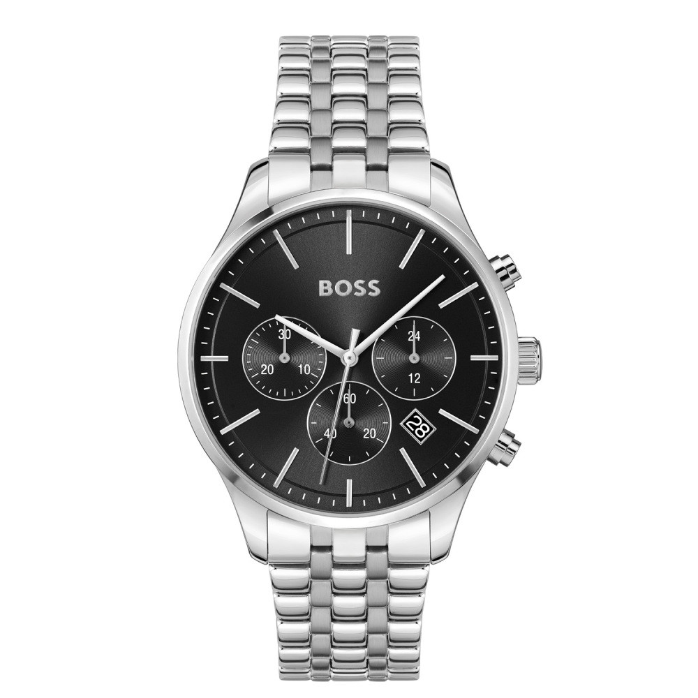 boss-avery-hb1514157-herenhorloge-zilverkleurig-staal-zwarte-wijzerplaat-o-42-mm