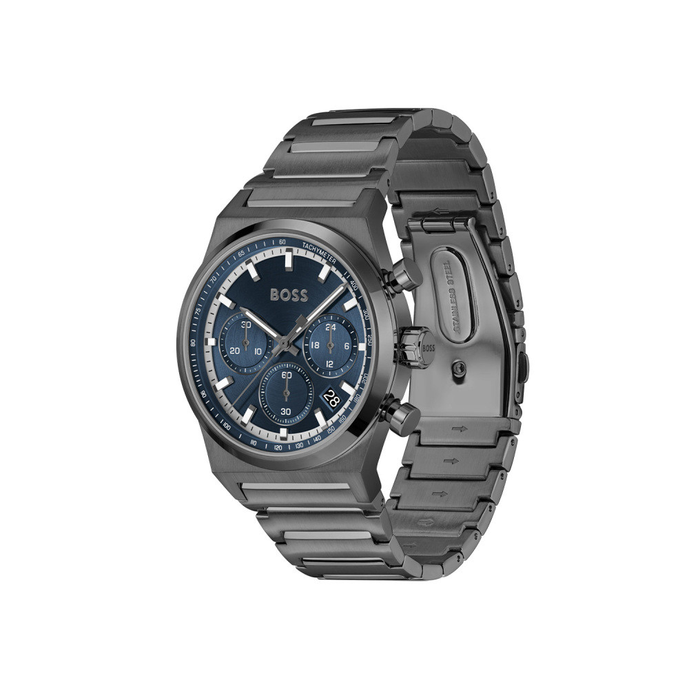 boss-candor-hb1514223-herenhorloge-met-blauwe-wijzerplaat-en-stalen-schakels-o-41-mm