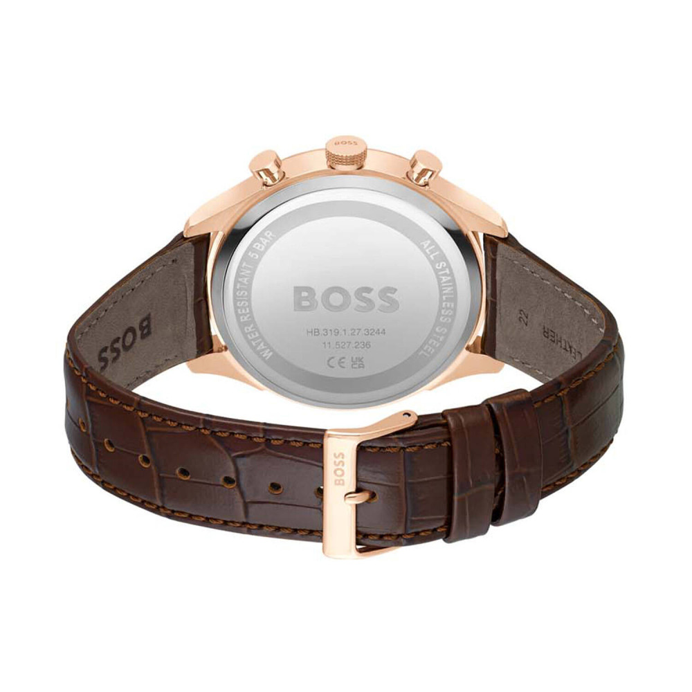 boss-gregor-hb1514050-rosegoudkleurig-herenhorloge-met-blauwe-wijzerplaat-en-bruine-leren-band-diameter-45-mm