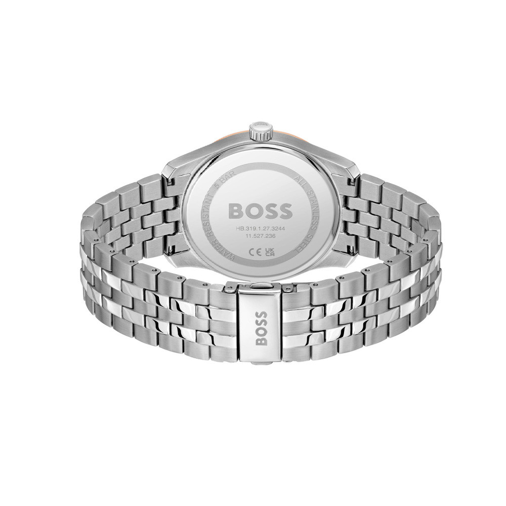 boss-principle-master-hb1514275-herenhorloge-rosegoudkleurig-en-grijs-met-romeinse-uurmarkeringen