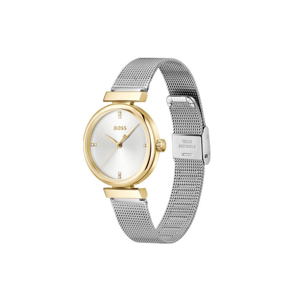 boss-rosehill-hb1502853-dameshorloge-van-staal-met-goudkleurige-kast-o-32-mm