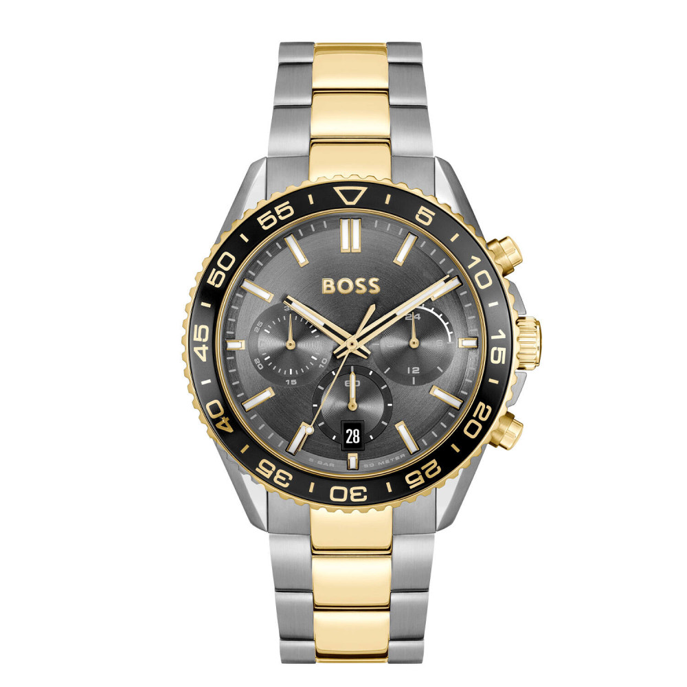 boss-runner-hb1514144-bicolor-herenhorloge-met-grijze-wijzerplaat-en-chronograaf-diameter-43-mm