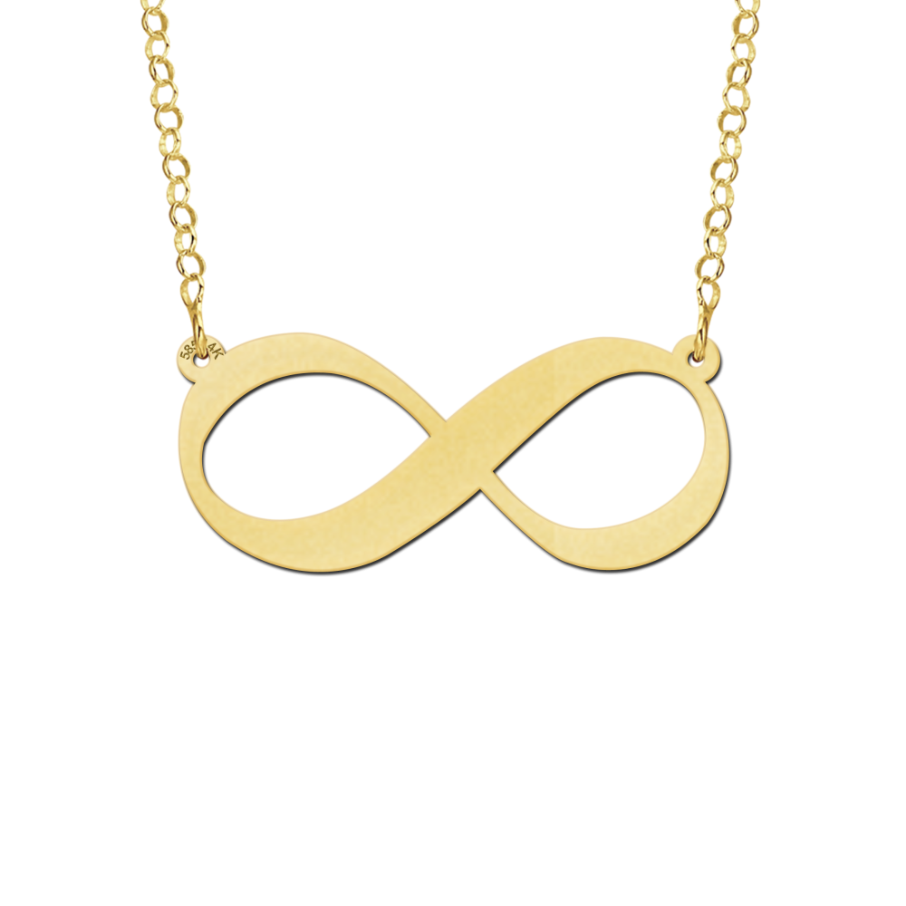 14-karaat-gouden-ketting-met-infinity-hanger-lengte-42-cm