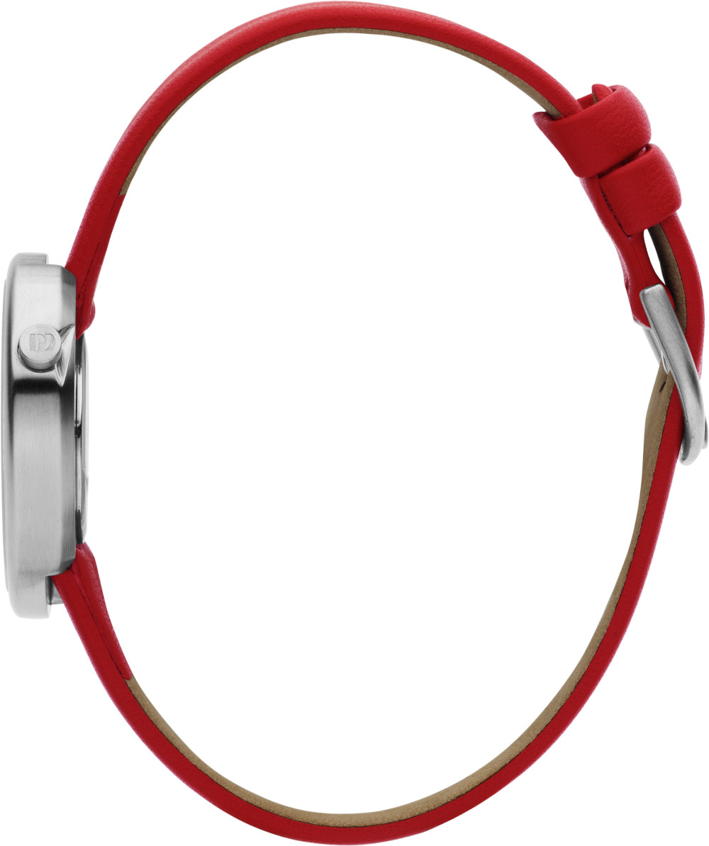 danish-design-frihed-iv24q1284-dameshorloge-met-zilverkleurige-kast-en-rode-leren-band-diameter-27-mm