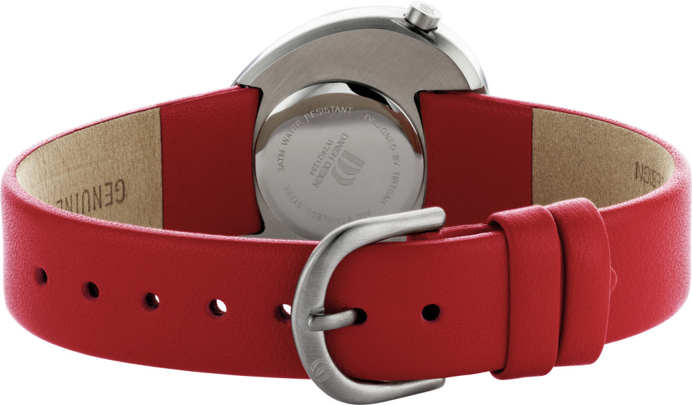 danish-design-frihed-iv24q1284-dameshorloge-met-zilverkleurige-kast-en-rode-leren-band-diameter-27-mm