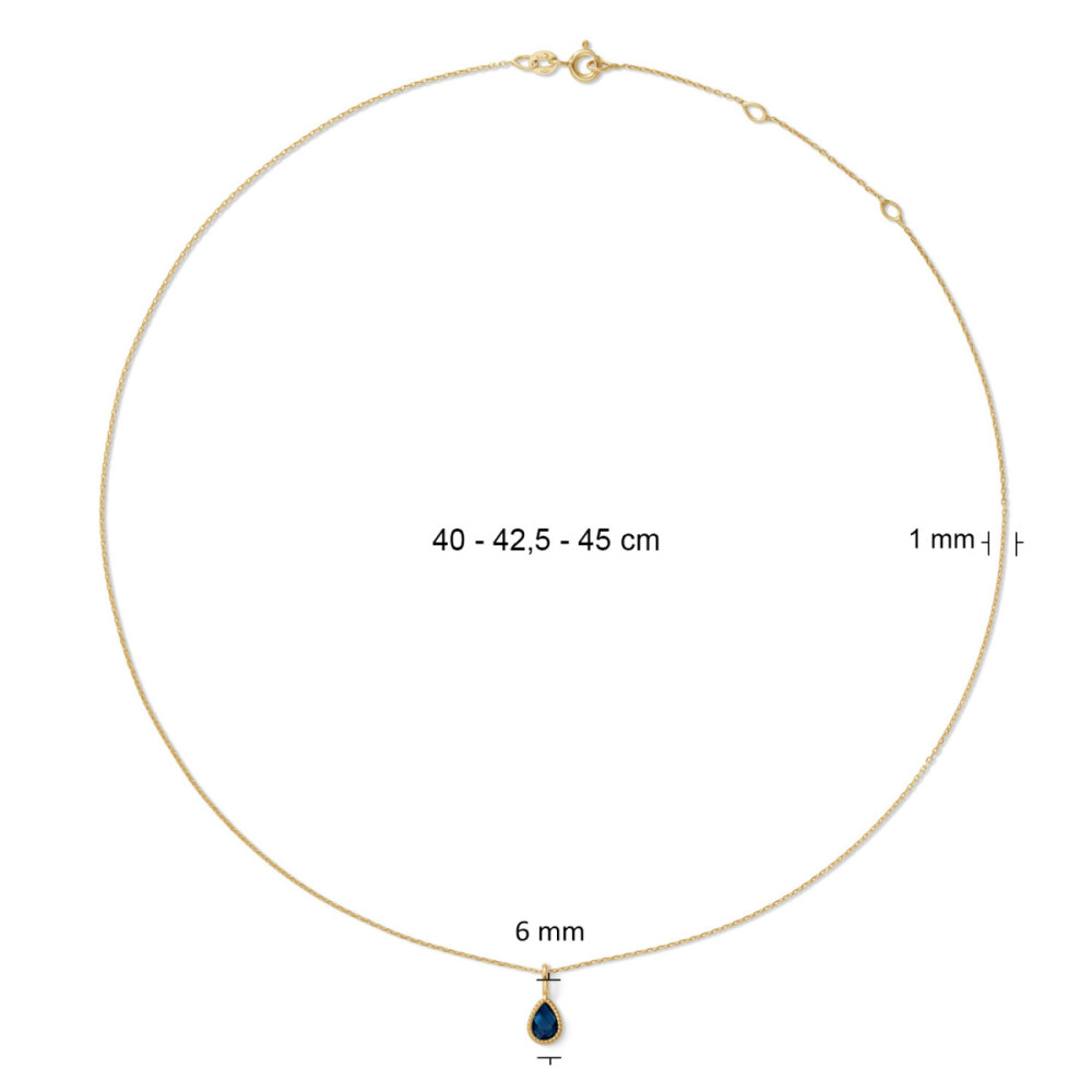 jackie-gold-amstel-jkn26-617-blauwe-topaas-ketting-goud-14-karaat-druppel-vorm-lengte-40-42-5-45-cm