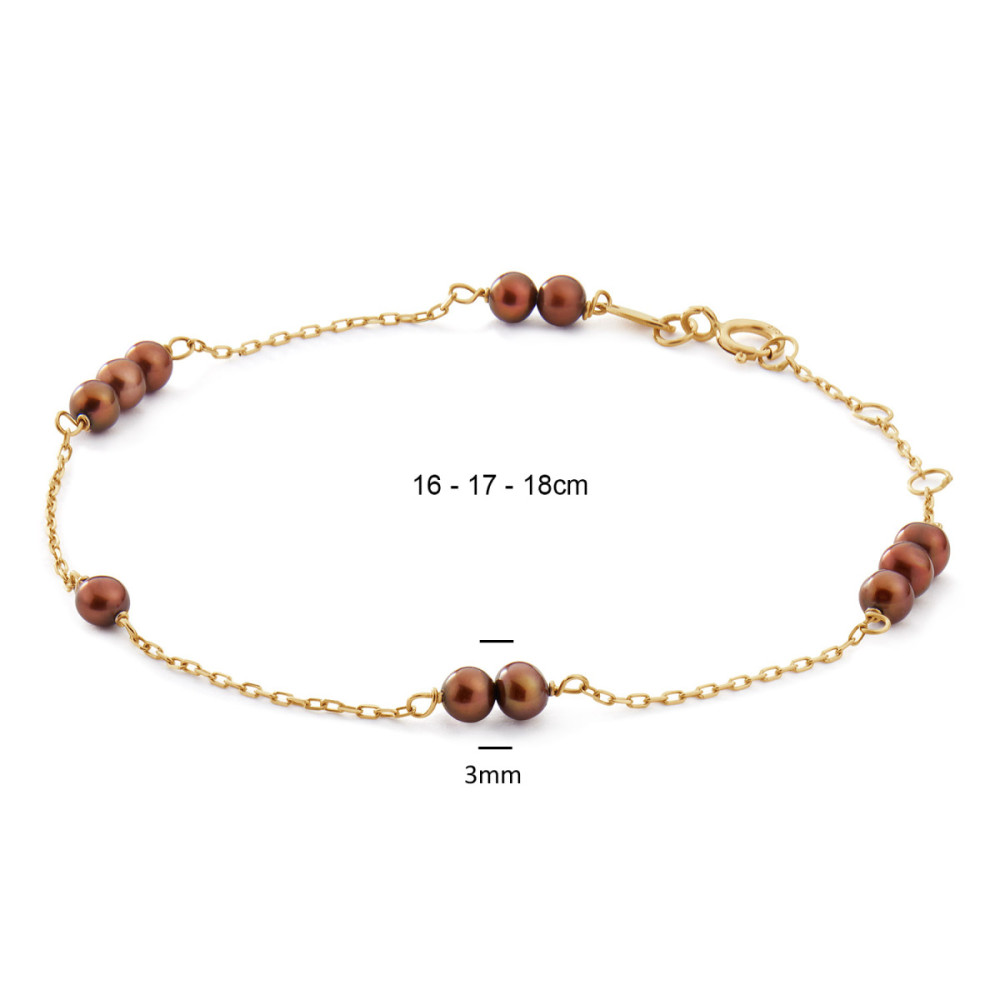 jackie-gold-baobab-jkb26-653-bruine-parel-armband-goud-14-karaat-3-mm-breedte-lengte-16-17-18-cm