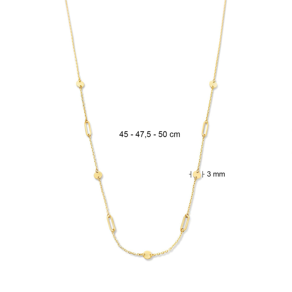 jackie-gold-beaux-arts-jkn22254-ketting-schijfjes-paperclipsschakels-geelgoud-14-karaat-lengte-45-475-50-cm