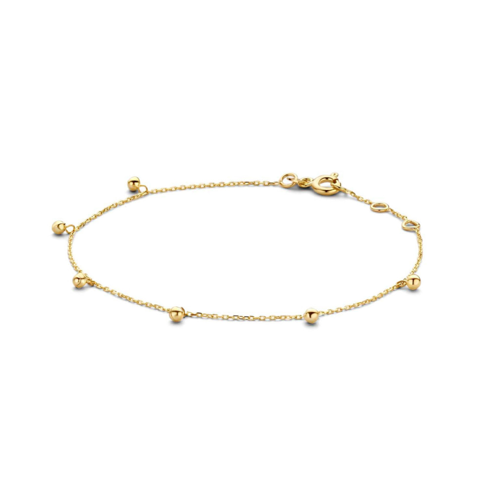 jackie-gold-bubbles-jkb20057-armband-ankerschakel-bolletjes-geelgoud-14-karaat-lengte-16-17-18-cm