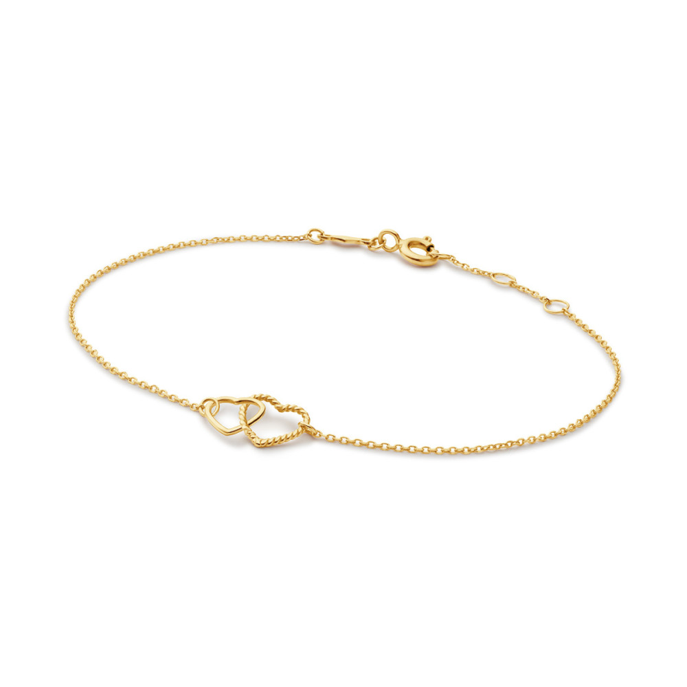 jackie-gold-connected-love-jkb25559-armband-hartjes-geelgoud-14-karaat-lengte-16-17-18-cm