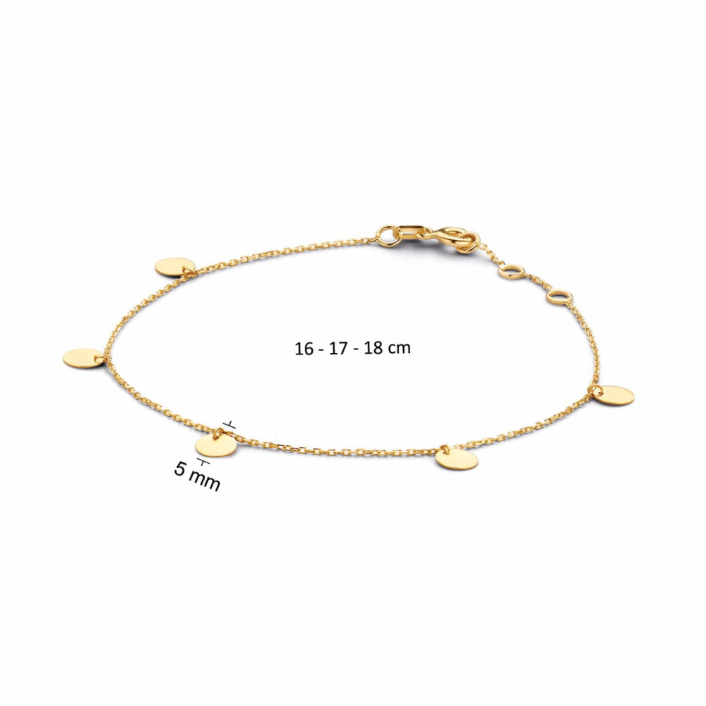 jackie-gold-discs-jkb20045-armband-schijfjes-geelgoud-14-karaat-lengte-16-17-18-cm