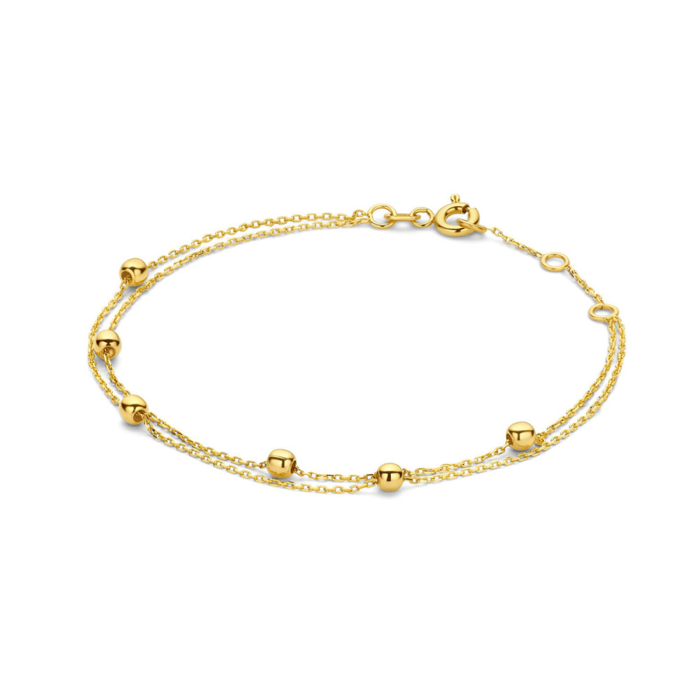 jackie-gold-double-bubble-jkb23351-armband-anker-bolletjes-geelgoud-14-karaat-lengte-16-17-18-cm