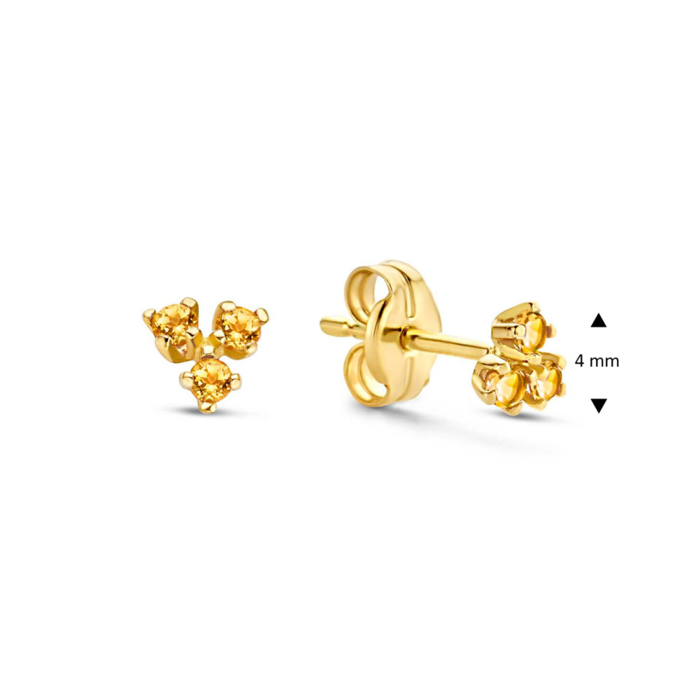 jackie-gold-jke20016-driehoekige-oorknopjes-met-briljant-geslepen-citrien-4-mm-hoog