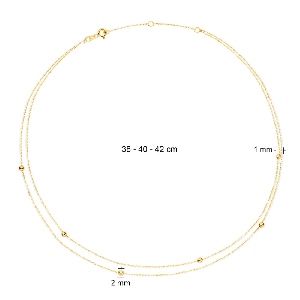 jackie-gold-jkn23-351-dubbele-ketting-van-14-karaat-gouden-bolletjes-lengte-38-40-42-cm