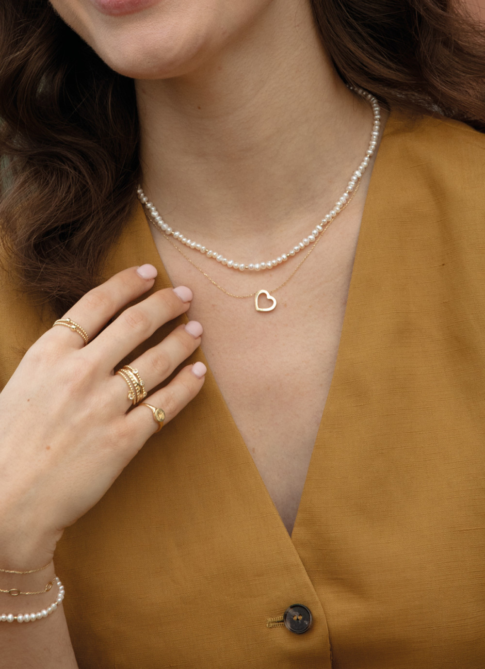 jackie-gold-jkn24-408-parel-ketting-van-14-karaat-goud-4-mm-lengte-42-cm