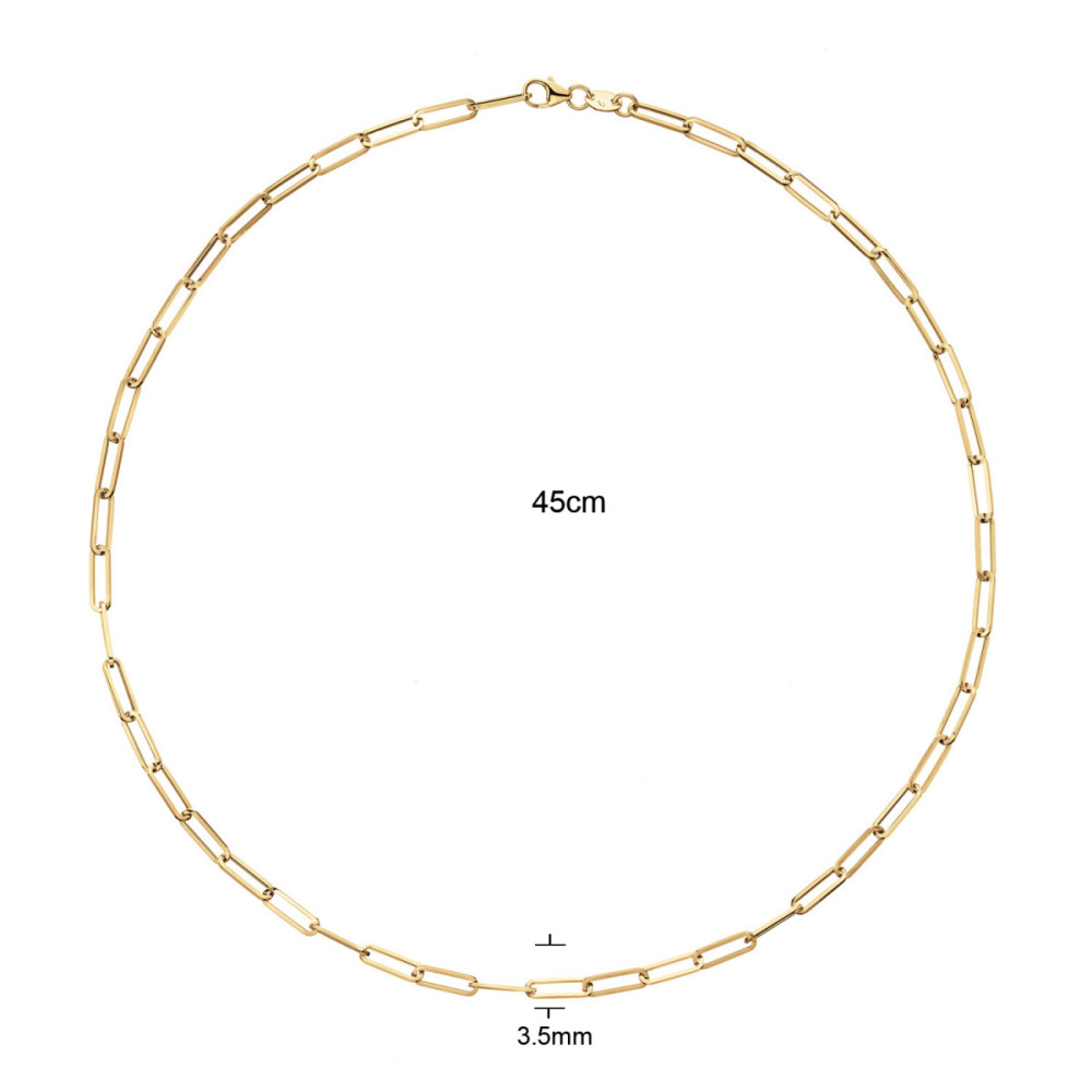 jackie-gold-jkn25-501-paperclip-schakelketting-14-karaat-goud-3-5-mm-lengte-45-cm