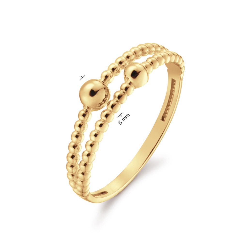 jackie-gold-jkr24-403-bolletjes-schakelring-met-2-14-karaat-gouden-banen-5-mm