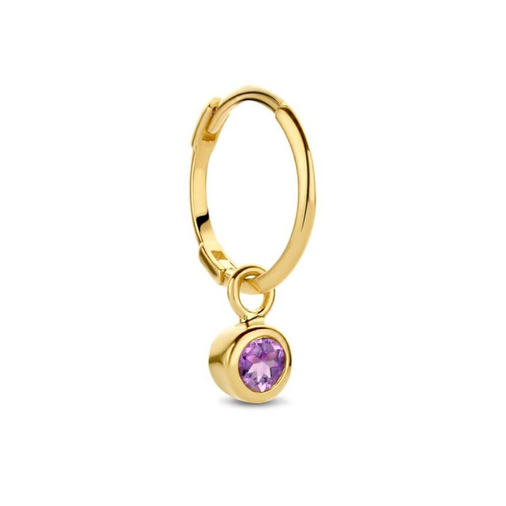 jackie-gold-jks21006-paarse-oorring-met-amethist-hanger-en-14-karaaat-goud-per-stuk