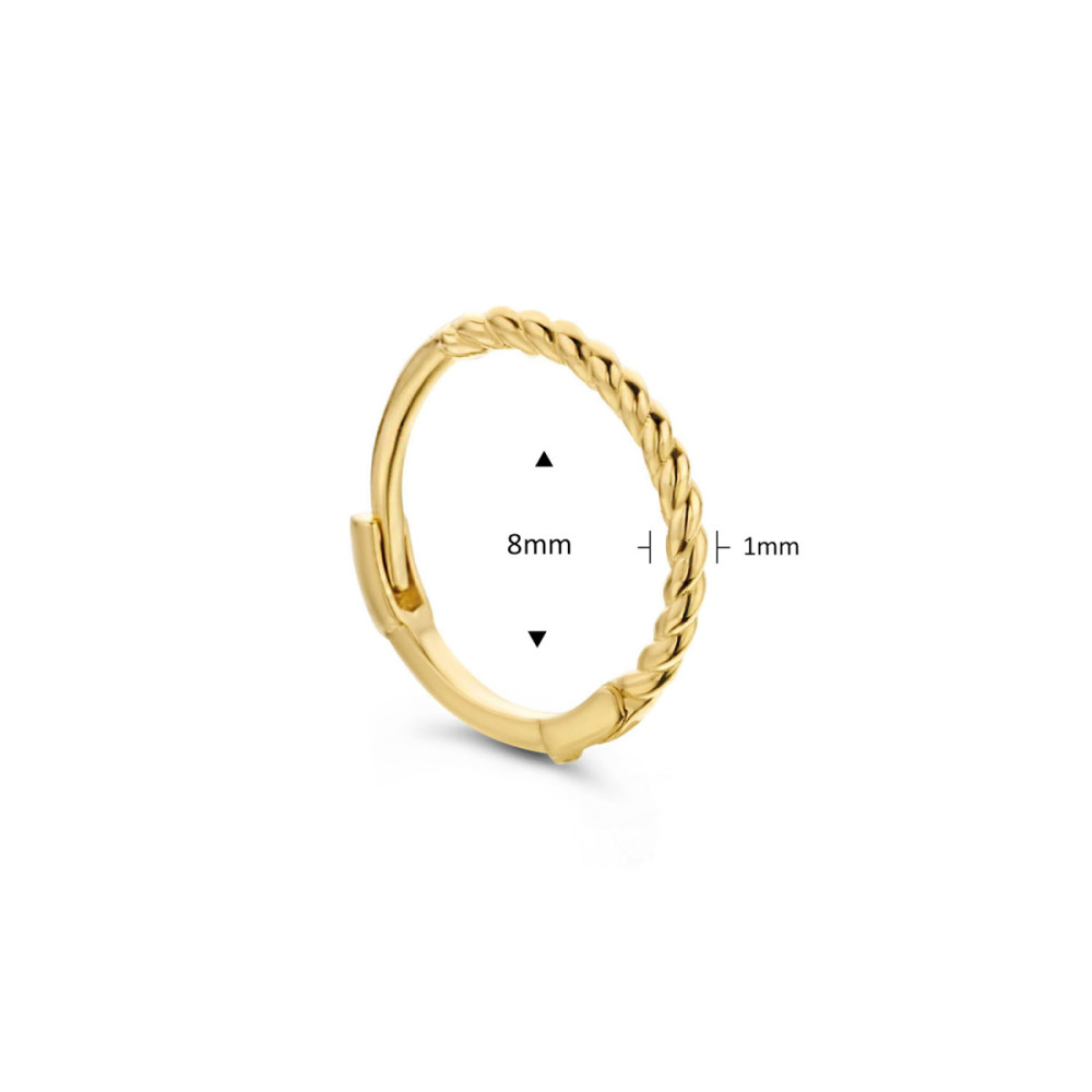 jackie-gold-jks22240-oorring-van-gedraaid-14-karaat-goud-8-mm-diameter-per-stuk