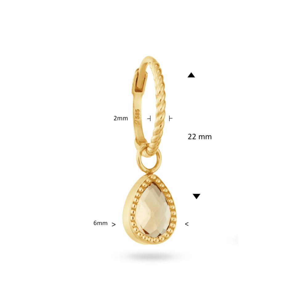 jackie-gold-jks25560-gedraaide-gouden-oorring-met-peer-geslepen-citrien-van-6-mm-per-stuk
