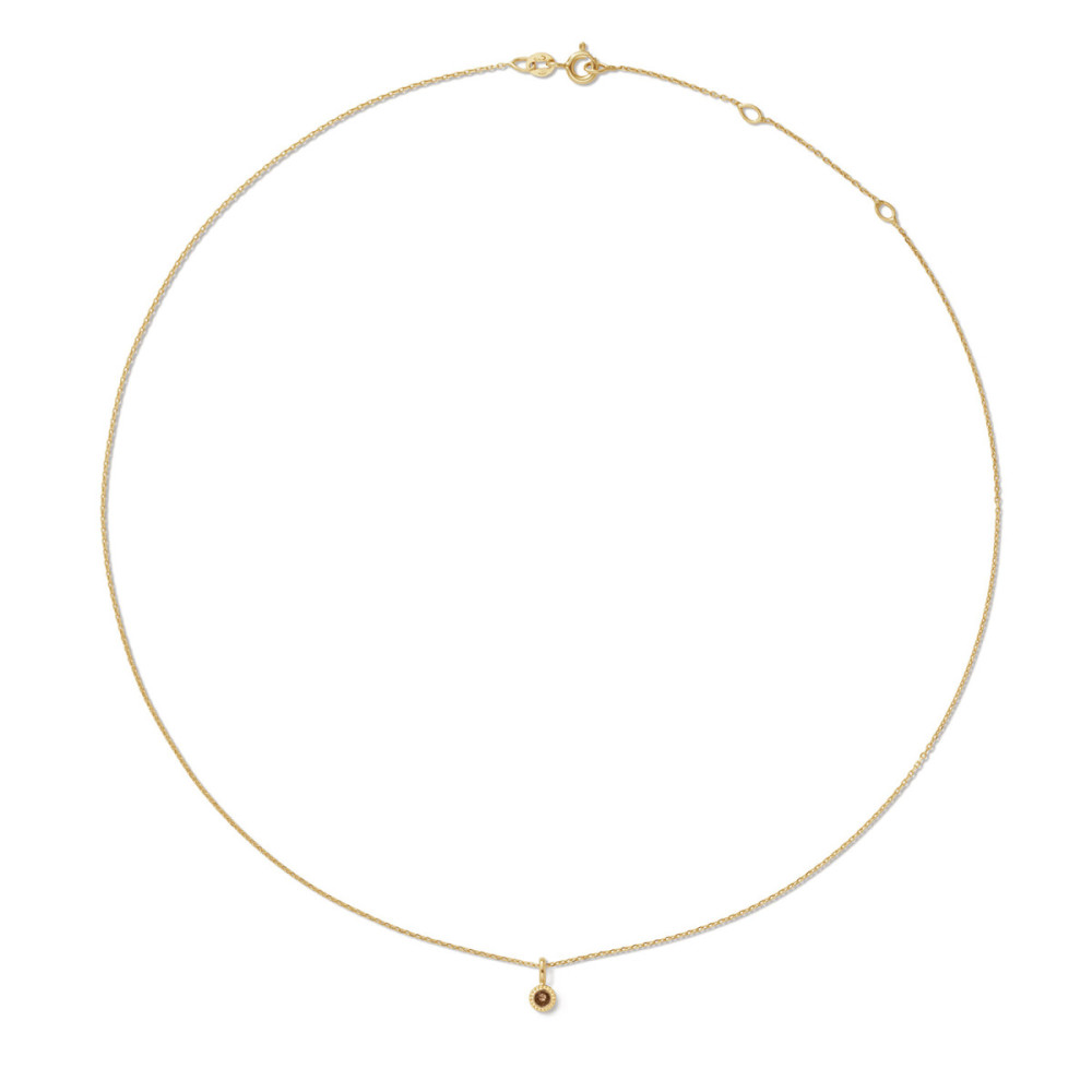 jackie-gold-kirstenbosch-jkn26-613-bruine-ketting-rookkwarts-goud-14-karaat-lengte-38-40-42-cm