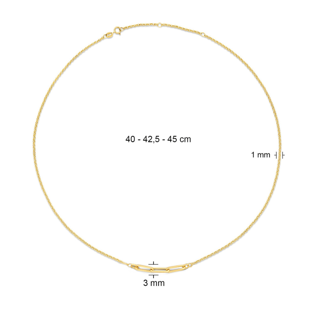 jackie-gold-lungomare-jkn22222-ketting-anker-en-paperclipschakel-geelgoud-14-karaat-lengte-40-45-cm
