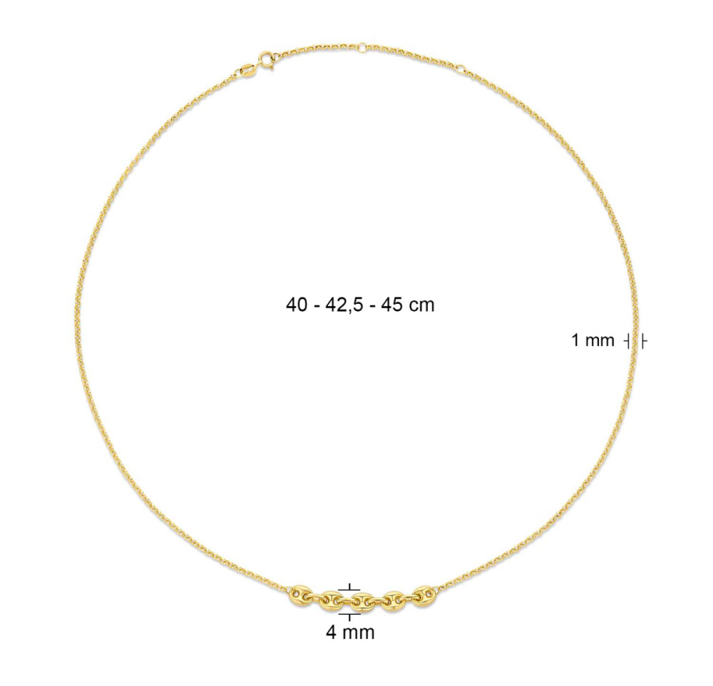 jackie-gold-macchiato-jkn22-201-collier-gouden-koffieboon-schakels-14-karaat-lengte-40-425-45-cm