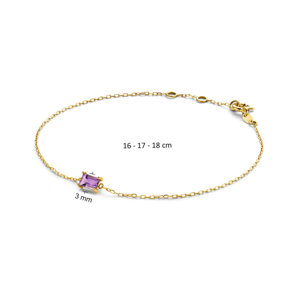 jackie-gold-medina-jkb21156-armband-geelgoud-amethist-goudkleurig-paars-lengte-17-18-19-cm
